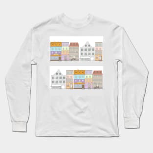 cartoon old town Long Sleeve T-Shirt